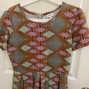 Lularoe Amelia Zipper Dress L- EUC